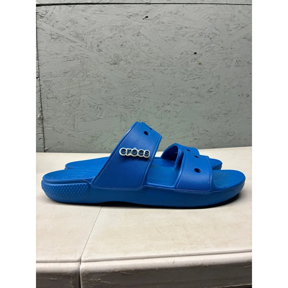 Crocs Classic Slide Sandals Men's US 13 Blue Comfort Slip On Casual